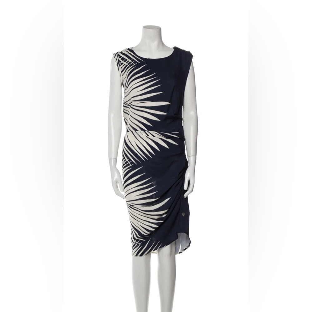 Veronica Beard Mojorra' Ruched Palm Print Silk Dress/Size 10/New Condition